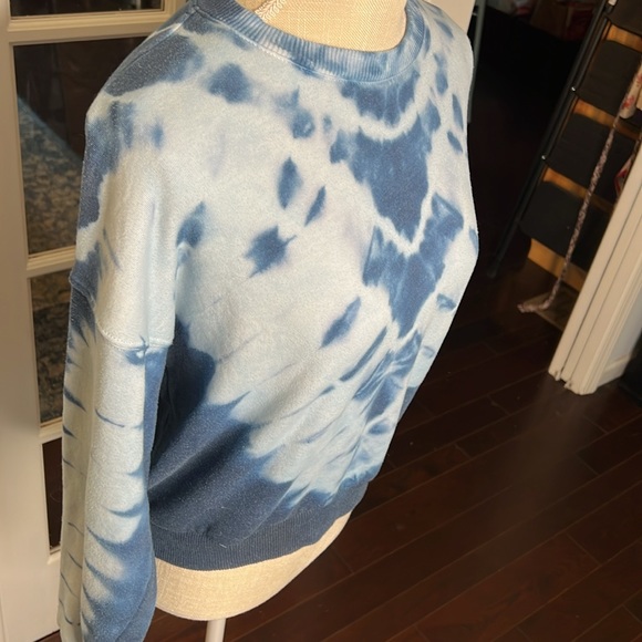 American Eagle blue/white tie dye sweatshirt S - Picture 3 of 9